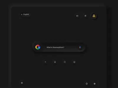 Google Neumorphism dark mode google neumorphic design search