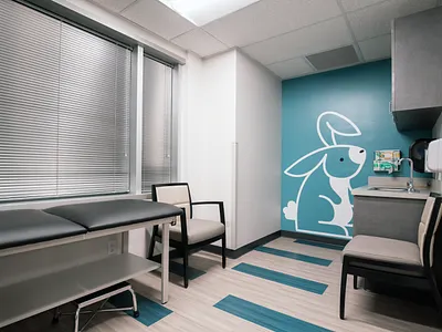 Pediatric Animal Wall Decal Rabbit animal animal illustration animal wall decal branding childrens illustration healthcare illustration pediatric rabbit illustration vector