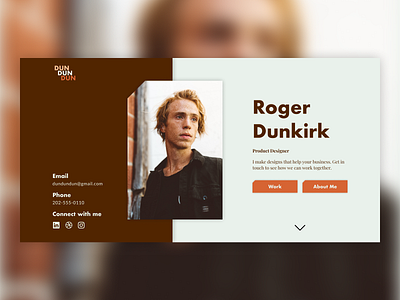 Mock Portfolio Header clean design folio minimal minimalist portfolio website