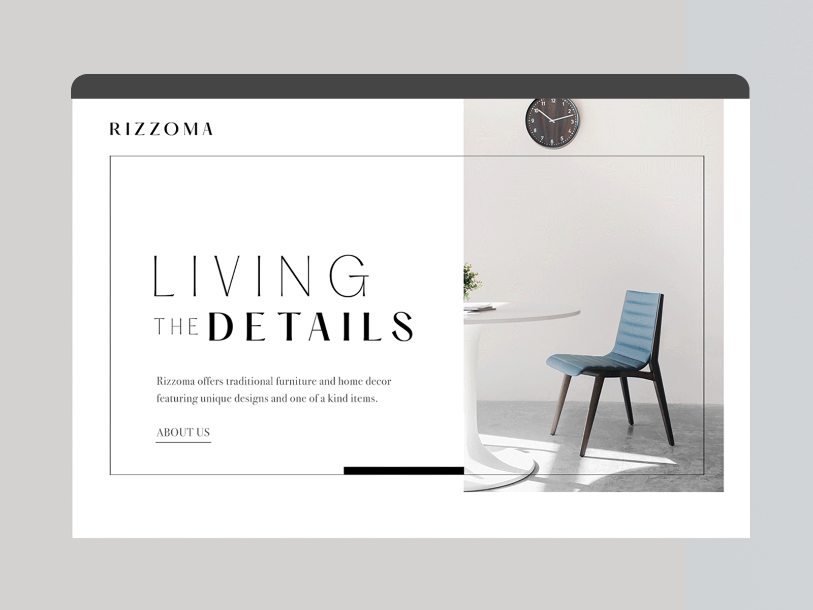 Rizzoma | Premium quality furniture store branding concept design details furniture logo premium quality web web design