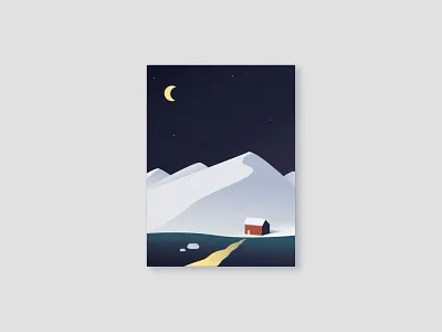 snow mountain design illustration illustrator vector