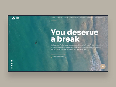 Web UI Inspiration - N. 17 - Animated HTML Hero Concept animation beach hero image hero section holidays landing landing page ocean travel ui design web design website