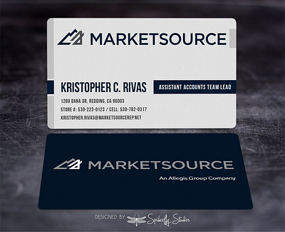 MarketSource Business Cards branding business card business card design design graphic design print design