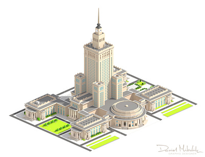 Monumental Skyscrapper Low Poly biuro building city cityscape concept flat high low poly lowpoly monumental office ruban skyscrapper tall