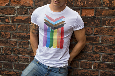 Watercolor Pride Flag T-shirt apparel apparel design design gay gay pride graphic design lgbt lgbtq print design shirt tshirt