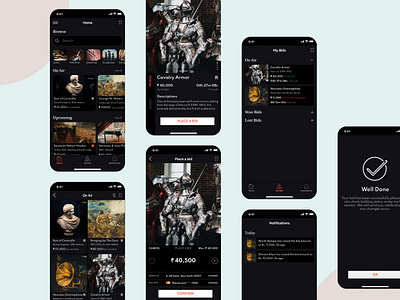 Bid It (Bidding app) app auctioneer bidding bidding app dark ui ui ux ui design