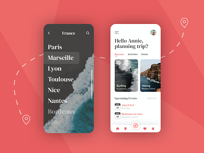 Travel app app ui ux