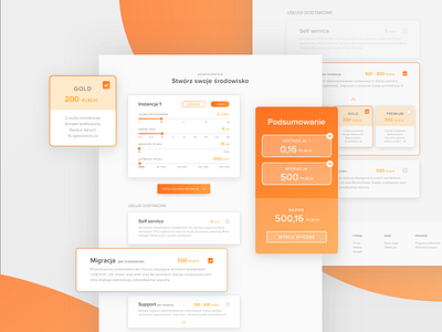 Wizard design landing page orange ui ux web website