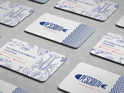 Pescadito - Bussiness card branding bussiness card bussiness logo concept design graphicdesign identity branding illustration logo logodesign seafood seafood restaurant trend visual design
