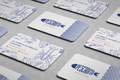 Pescadito - Bussiness card branding bussiness card bussiness logo concept design graphicdesign identity branding illustration logo logodesign seafood seafood restaurant trend visual design