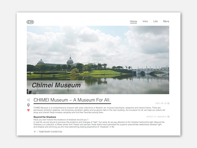 Daily UI 035 - Blog Post blog blog design blog post blogdesign blogger chimei daily 100 challenge daily ui dailyui design designui museum