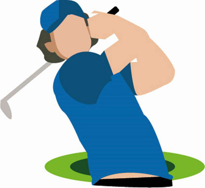 Golfista flat design flat golf ilustration ilustrator