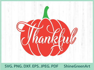 Thankful Pumpkin SVG designer portfolio graphic design illustration illustration art shirt design shirtdesign vector illustration