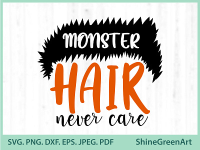 Monster Hair Halloween SVG designer portfolio graphic design halloween illustration illustration art shirt design vector illustration