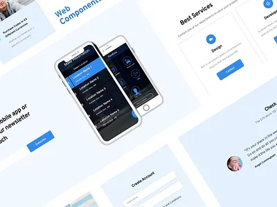 Web components article blogspot features hero image make reservation mobile services testimonials ui design web componnents web componnents web design