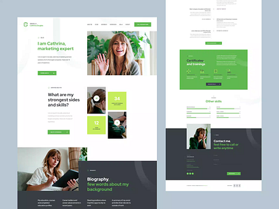 Cathrina Douglas - Personal CV curriculum cv design landingpage onepage poland ratajczyk theme ui visiontrust vitae web webdesign website wordpress