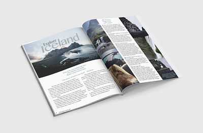 Magazine Article airy graphic design iceland indesign indesignmedia light magazine magazine design photography publishing travel typography