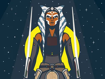 I Am No Jedi - Ahsoka Tano Illustration ahsoka ahsokatano character clone wars design disney illustration jedi lightsaber lucasfilm rebels star star wars vector vectorart wars