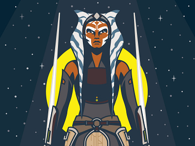 I Am No Jedi - Ahsoka Tano Illustration ahsoka ahsokatano character clone wars design disney illustration jedi lightsaber lucasfilm rebels star star wars vector vectorart wars