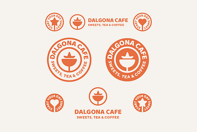 Dalgona Cafe Logo bakery logo branding and identity branding concept branding design cafe logo coffee shop coffee shop logo freelance designer