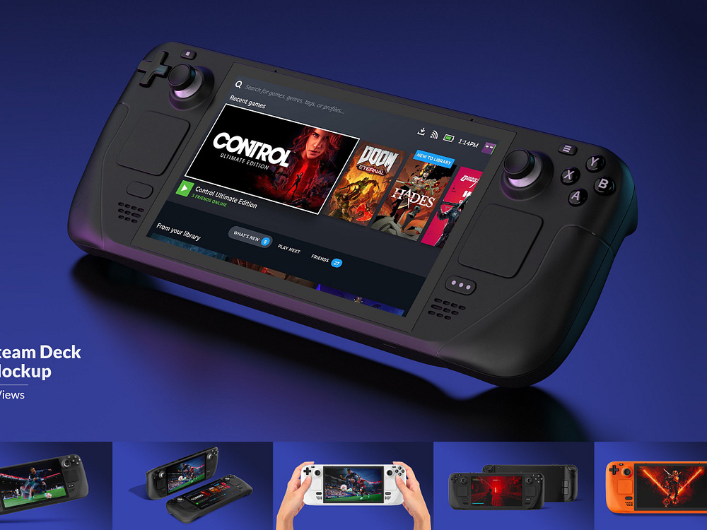 Steam Deck Gaming Mockup by Anchal on Dribbble