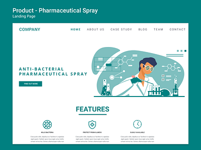 Product Landing Page abode illustrator adobe photoshop landing page pharmaceutical product page ui ux web design website design
