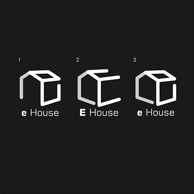 e House Minimal Logo company design house illustration logo minimal modern real estate special unlimited vector