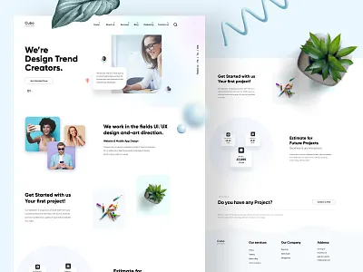 Cubo Landing page UX UI Design design homepage illustration interface landing page ui uidesign web webdesign website