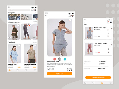 Woman Fashion E-Commerce App e commerce mobile app design