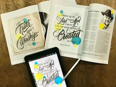 Answers Magazine lettering