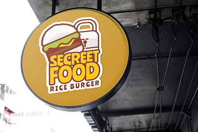 Secreet Food - Rice Burger brand branding logo logo design logodesign vector