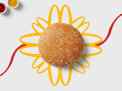 Happy Raksha Bandhan! adobe photoshop cc branding burgers design illustration logo mcdonalds minimal typography