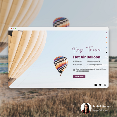 A perfect summer day for hot air balloons! colours design hot air balloon hotairballoon minimalism summer summer trip summertrip travel traveling trip trips typography ui ui ux design uidesign uishot uiux ux uxdesign