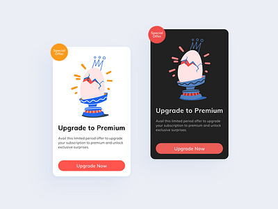 Special Offer Modal UI 036 adobexd app card concept dailyui dailyuichallenge dark ui design interaction interface light ui popup premium simple special offer ui uidesign upgrade ux