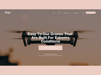 Landing Page for Drones website adobe xd design experience freelance header modern ui ui ux ui ux user uidesign webdesign website concept website design