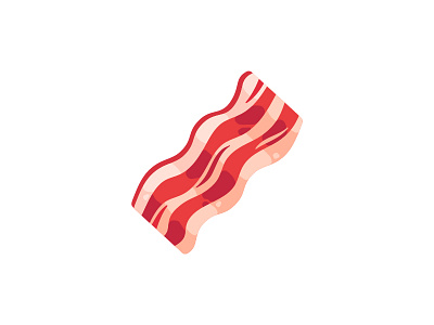 Bacon bacon daily design flat food icon illustration meat vector