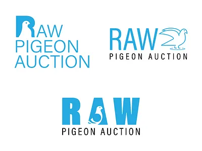 Pigeon Auction Logo art basic branding clean clean design design flat flatdesign logo logodesign vector