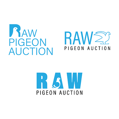 Pigeon Auction Logo art basic branding clean clean design design flat flatdesign logo logodesign vector