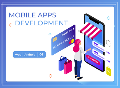 WEB AND MOBILE APPS DEVELOPMENT landing page ui