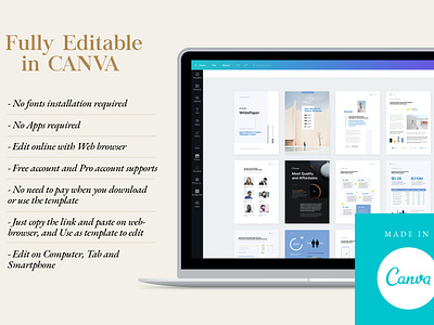 WhitePaper Canva by GoldenPixelStudio on Dribbble