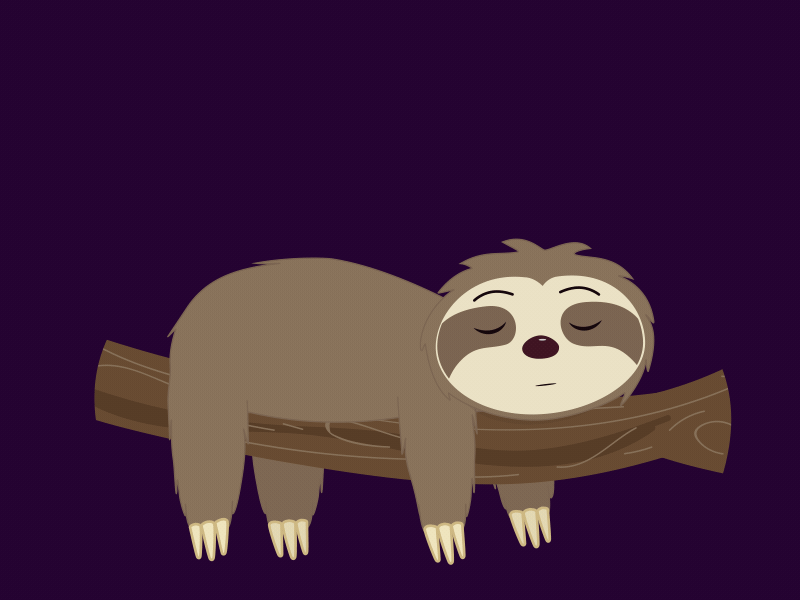 Good NIght aftereffects animation character good night lettering motion design sleep sloth telegram