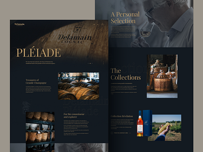 Website Design for Delamein Cognac billieargent cognac custom design dark ui design graphicdesign illustration interface london typography ui design uiuxdesign ux design vector web web design webdesign website website concept website design