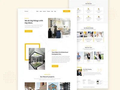 Architecture landing Web page architecture architecture design architecture logo civil engineering engineering landing page design logo logo design redesign website design wesbite