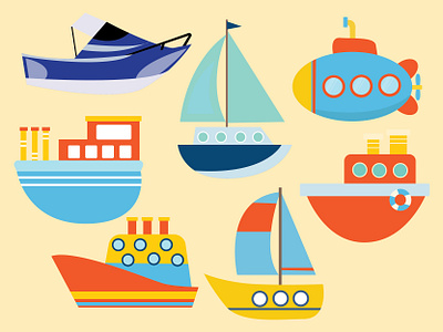 WATER TRANSPORTATION SET KAWAII adobeillustator animation art boat colorful colorfull design icon illustration illustrator kawaii ocean pastel pastel color sea set sign template vector vectorart