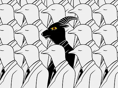 Satan on the hunt art design digital art fantasy illustraion illustration imagination metaphor sketch