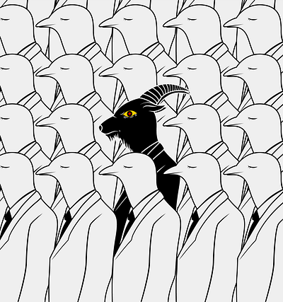 Satan on the hunt art design digital art fantasy illustraion illustration imagination metaphor sketch