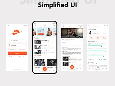 simplified ui shot app design application design application ux dark lion studio design thinking dograsweblog fitness app gym app health app user experience workout app