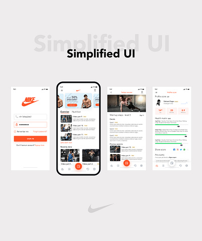 simplified ui shot app design application design application ux dark lion studio design thinking dograsweblog fitness app gym app health app user experience workout app