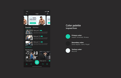 Workout application UI design application design application ui dark lion studio dark theme design design thinking dograsweblog fitness gym health nishant dogra user experience workout