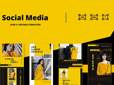 Social Media Template advertising branding card creator design digital graphics html illustrations instagram instagram stories instagram template layout mockups moodboard presentations promotions scene social media